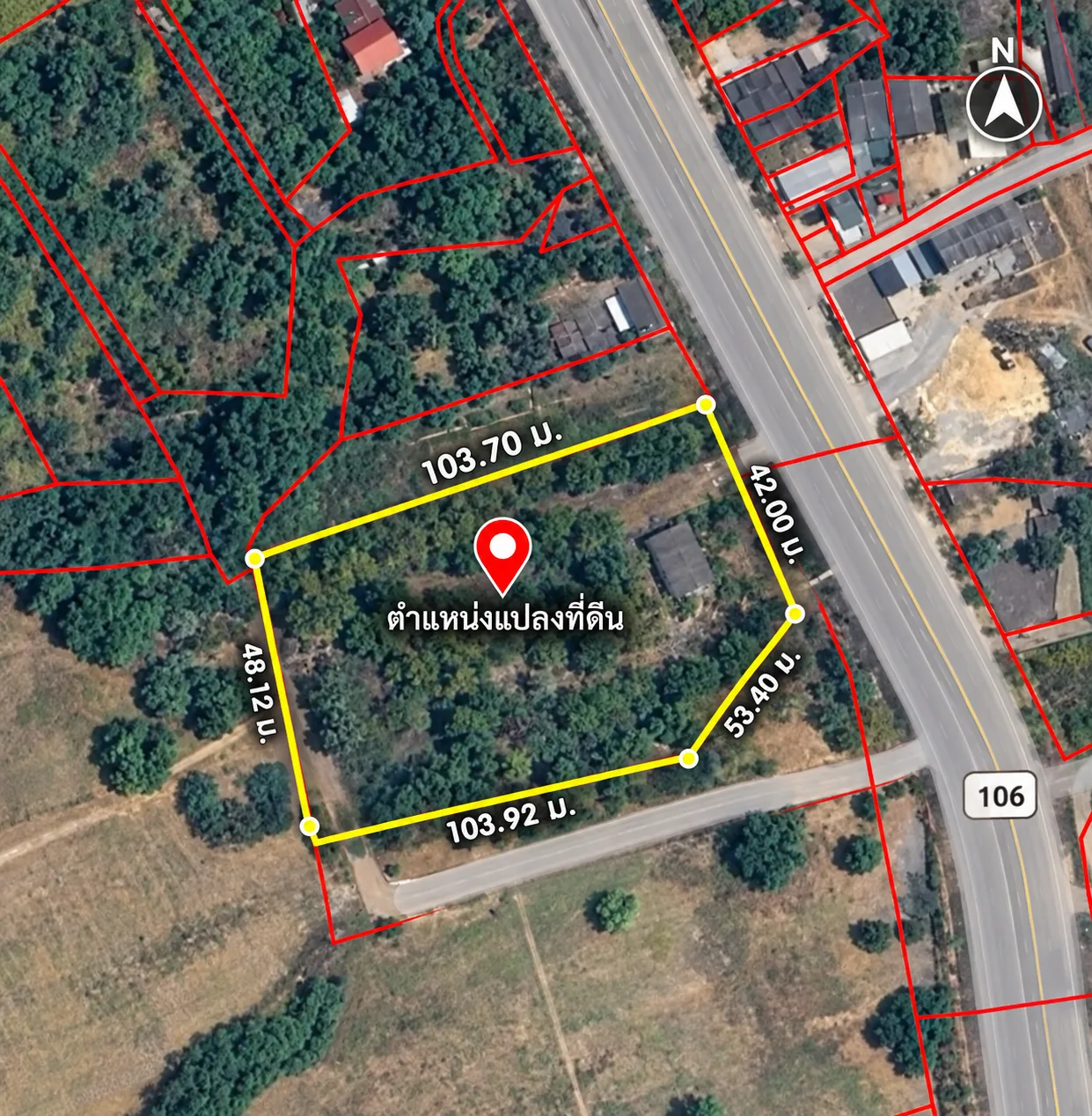 Land for Sale on Highway 106 in Li Lamphun | 6+ Rai THB 13M photo 5