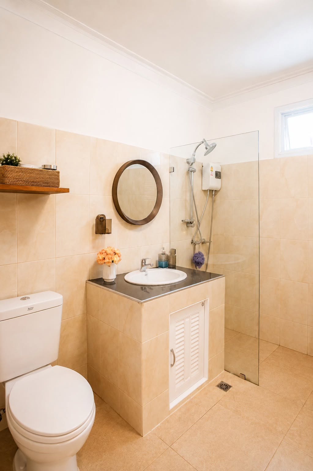 Bathroom with walk-in shower
